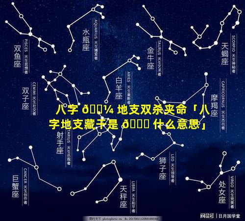 八字 🐼 地支双杀夹命「八字地支藏干是 🐒 什么意思」